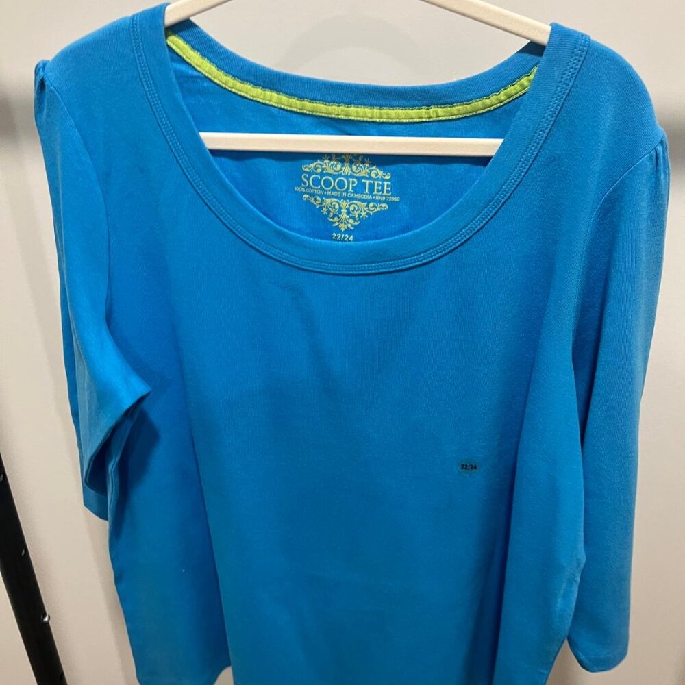 Light Blue Scoop Long Sleeve